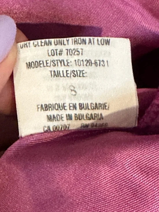 Tribal Pink Purple Wool-Blend Pea Coat - Picture 3 of 4